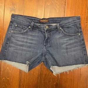 James Jeans Shorty Jeans Shorts Dark Wash Raw Hem